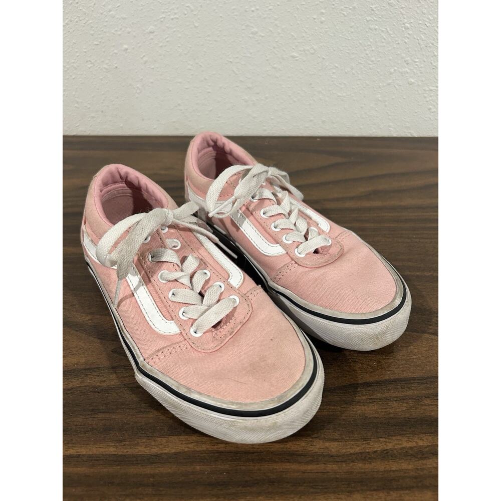 Vans Old Skool Girls Size 2 Missy Pink Lace Up Low Top Skate Sneaker Shoes Ward